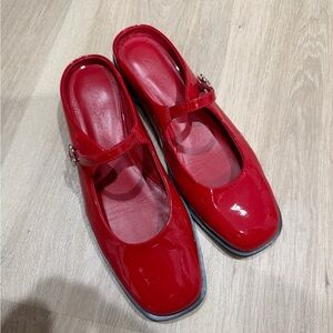 Lisa says gah! Red Patent Leather Mary Jane Shoes